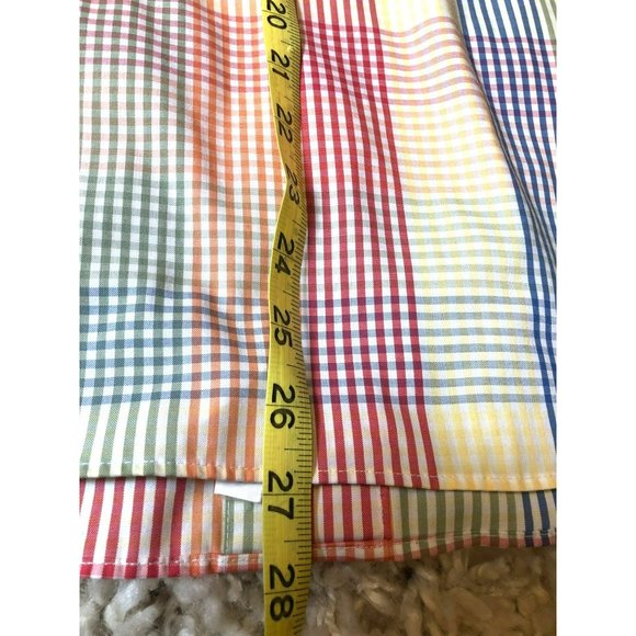 Orvis Men's Wrinkle Free Cotton/Poly L/S Button Shirt Rainbow Madras Plaid Small - Picture 5 of 6